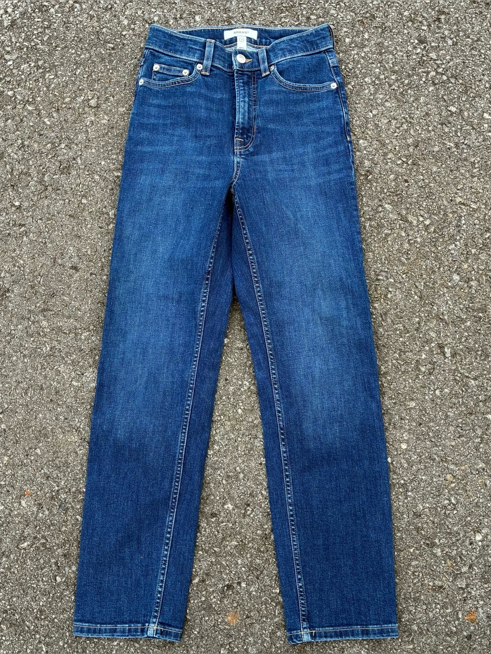 SPANXsculpt ReDefine Slim Straight Jeans Size 2 Medium Wash Shaping Denim
